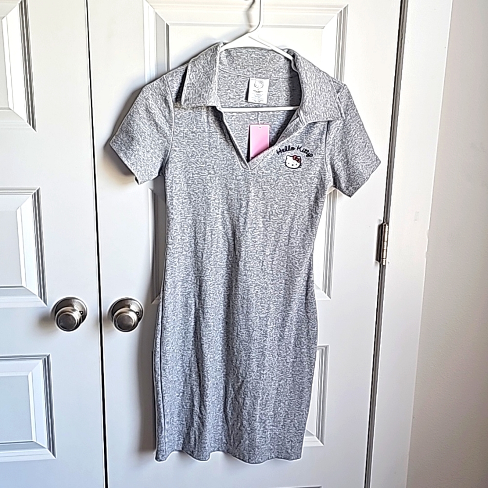 Hello Kitty Heather Gray Polo Mini Dress